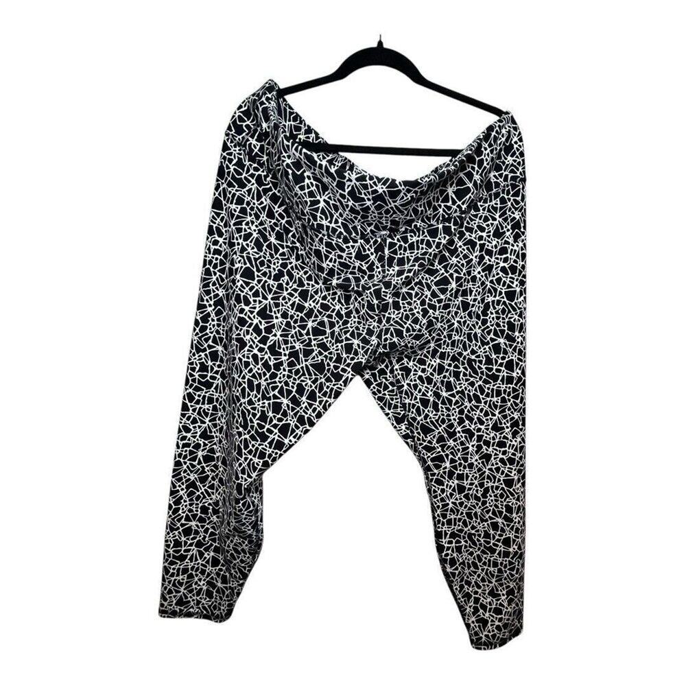 Diane von Furstenberg x Target Leggings Womens 3X Black White Mom Activewear